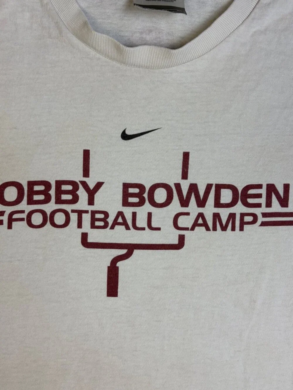 Vintage Bobby Bowden Football Camp Nike Shirt Mens Size XL Florida State